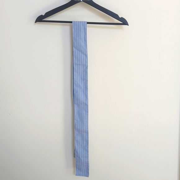 BACKGROUND Italian Blue & White Stripped Dress, Size Medium - Picture 6 of 7